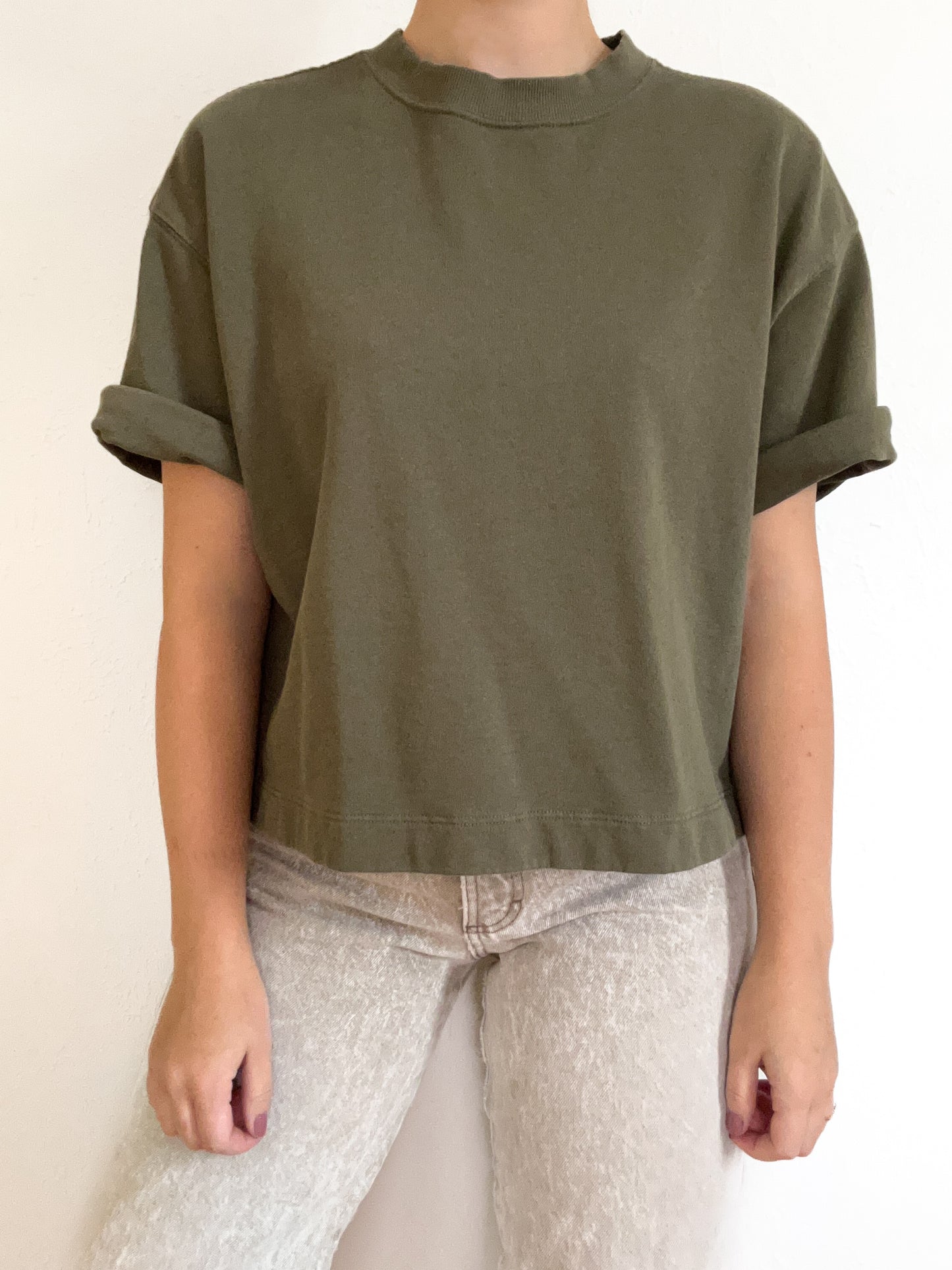Madewell Cuffed Green Top (M)