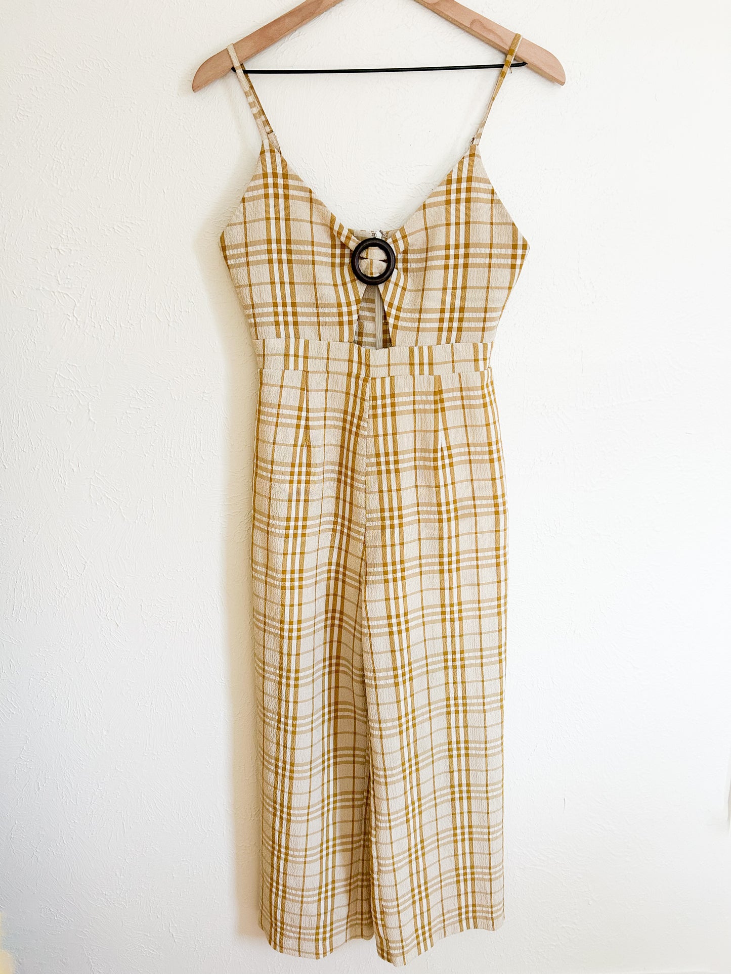 Mustard Plaid Gilli Jumpsuit (S)