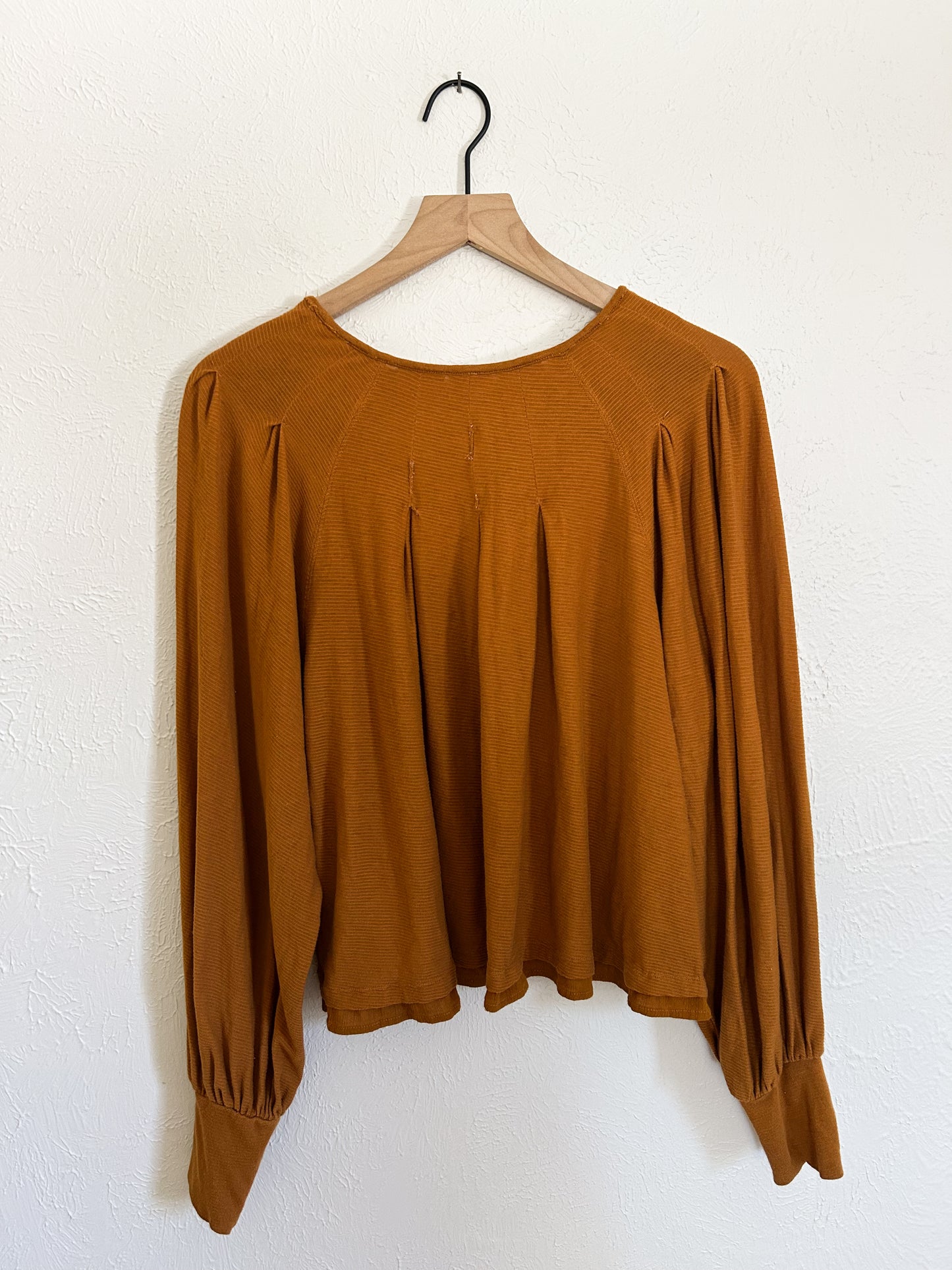 Free People ‘Billie’ Balloon Sleeve Top (L)