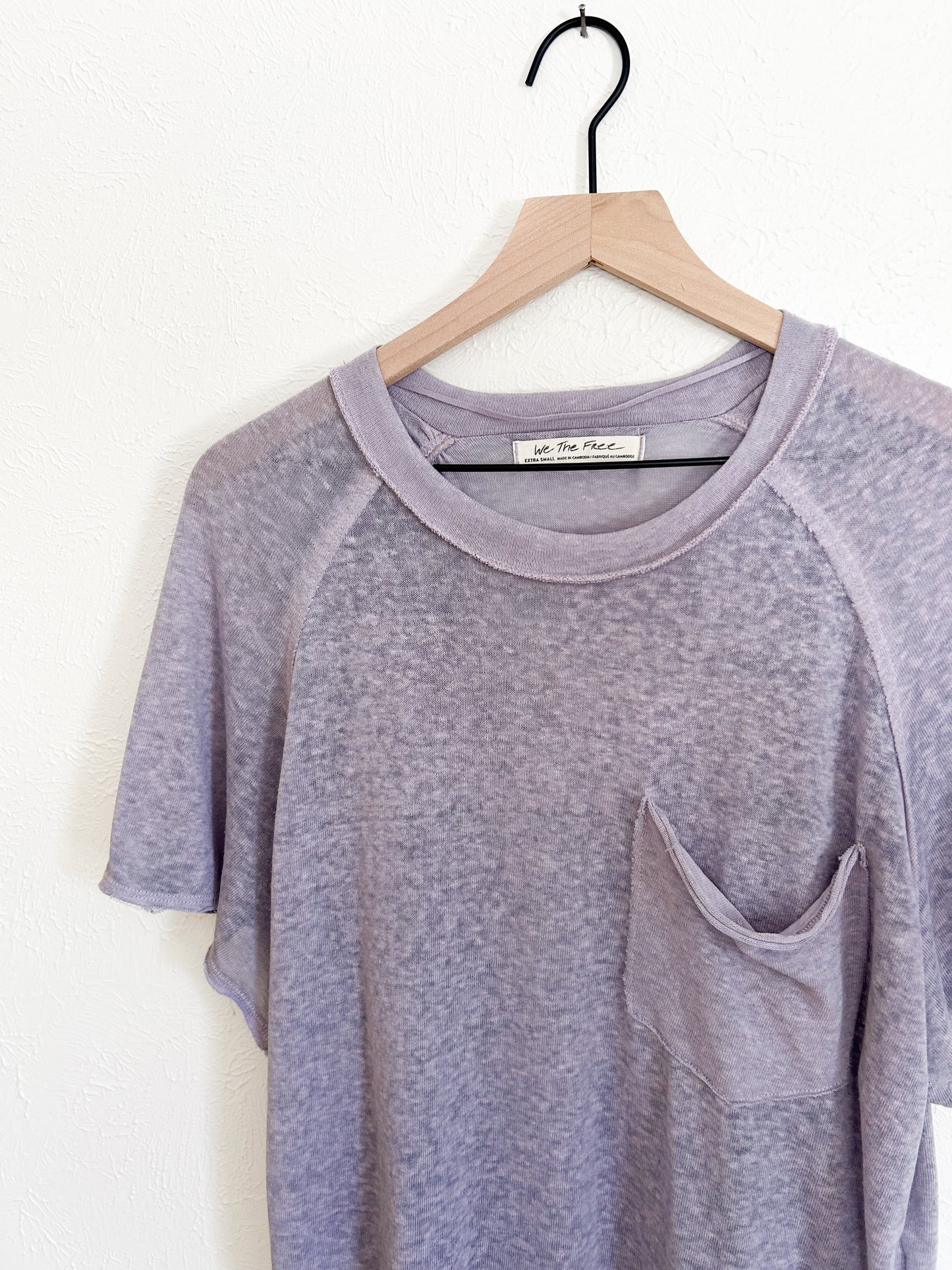 Free People Purple Pocket T-Shirt (S)