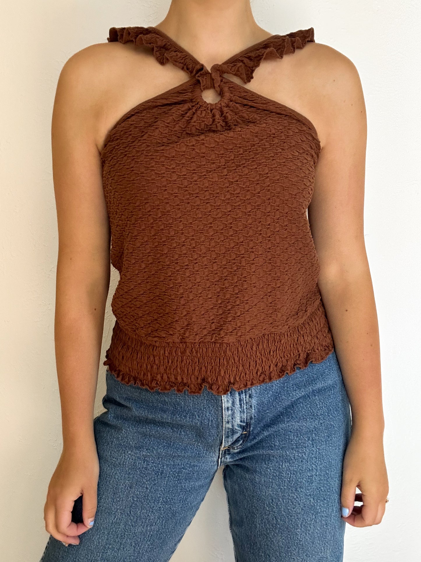 Anthropologie ‘Marisol’ Ruffled Halter Tank (XS)