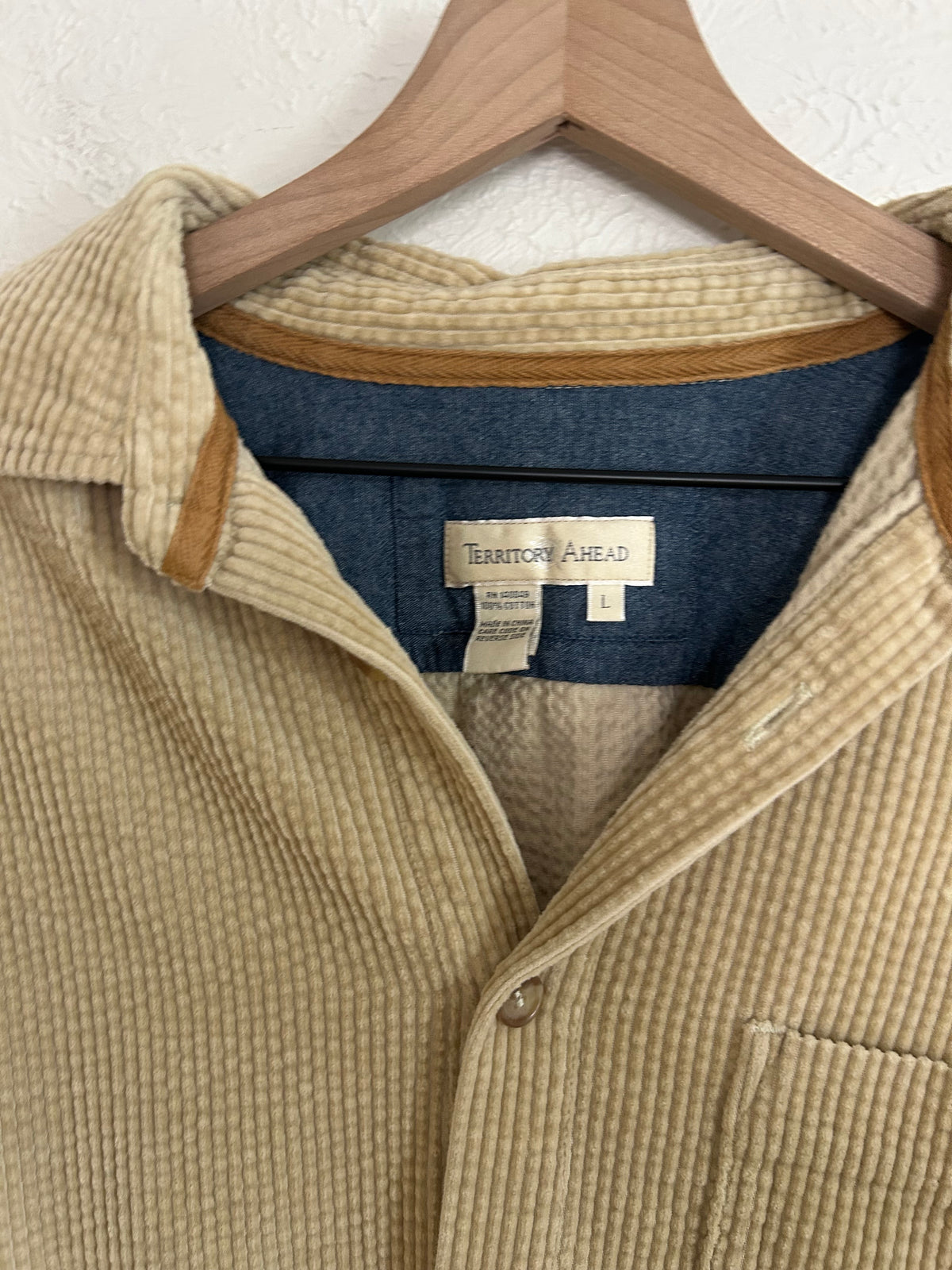 Territory Ahead Tan Corduroy Button Up (L)