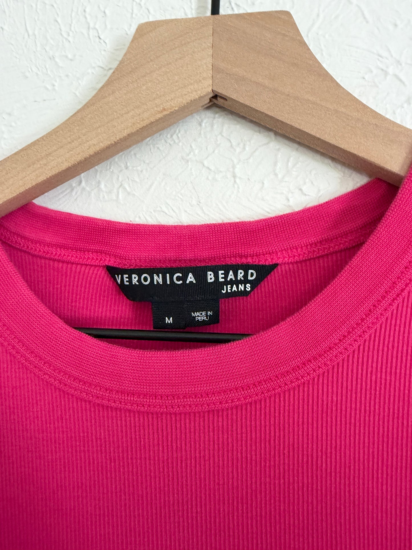 Veronica Beard Jordyn Pink Ribbed Tank (M)
