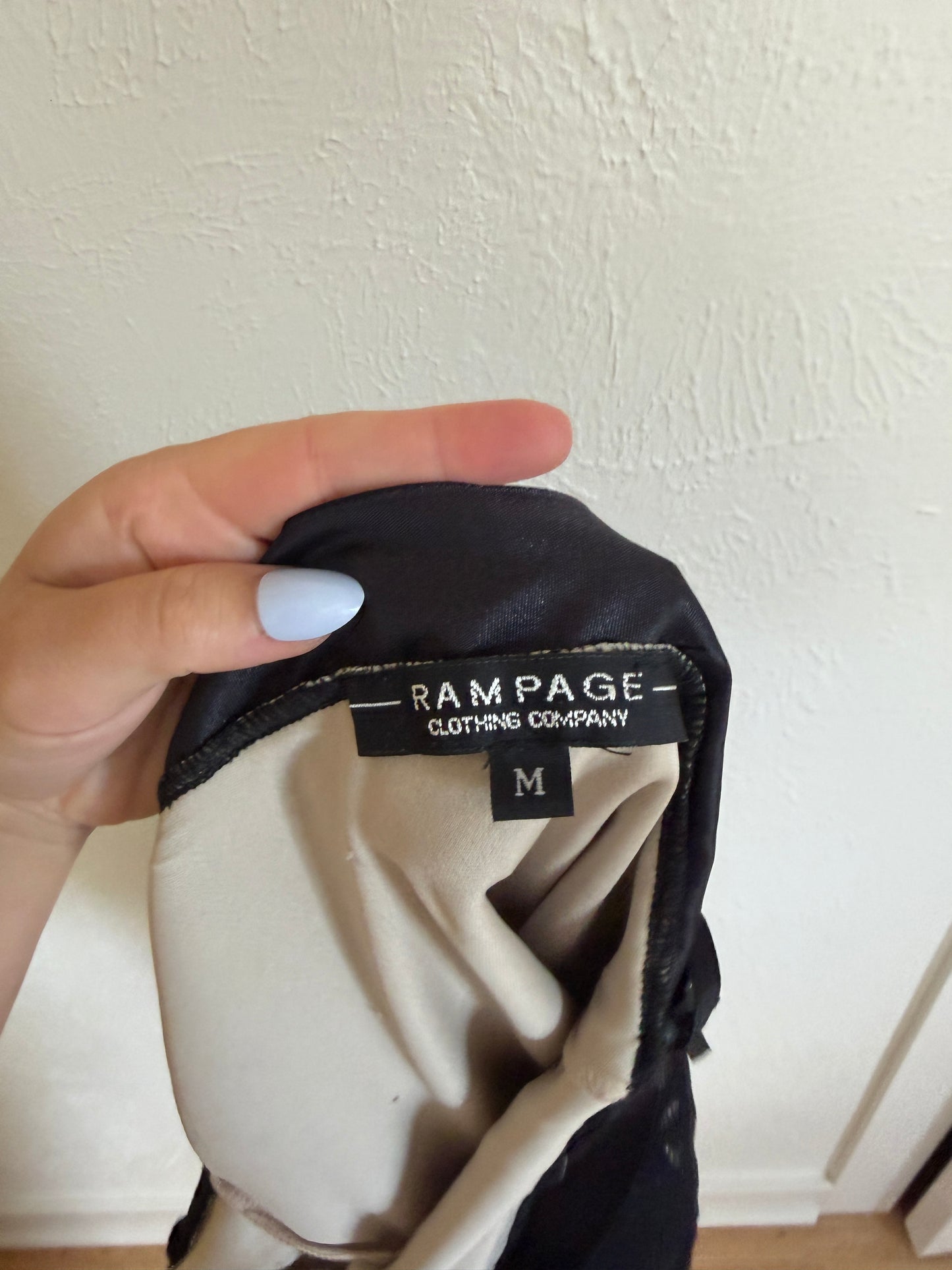 Y2K Vintage Rampage One Shoulder Lace Tank (M)