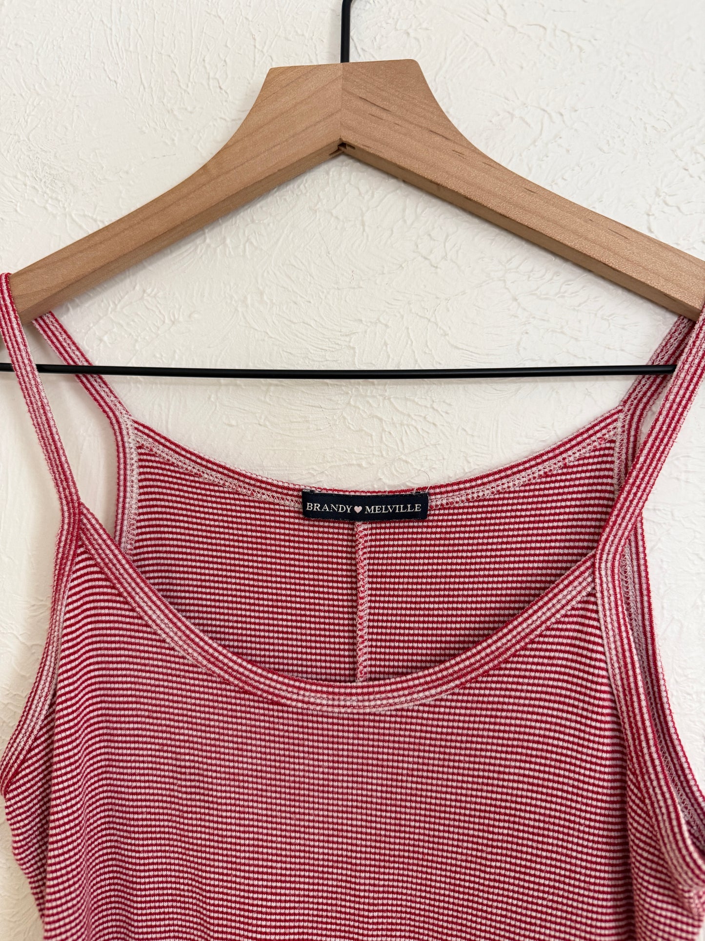 Brandy Melville Red Striped Tank (S)