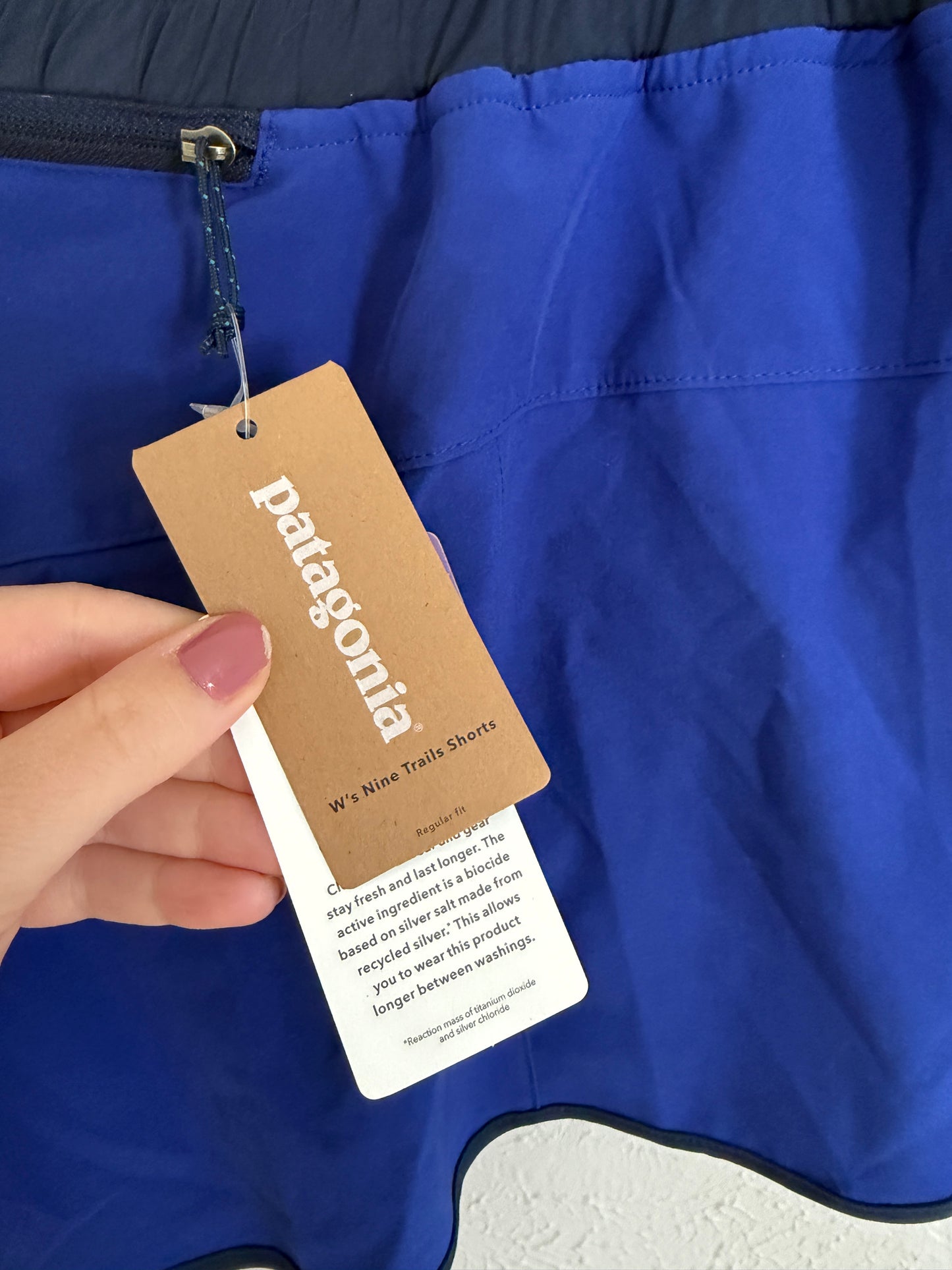 NWT Patagonia Nine Trails Blue Shorts (M)