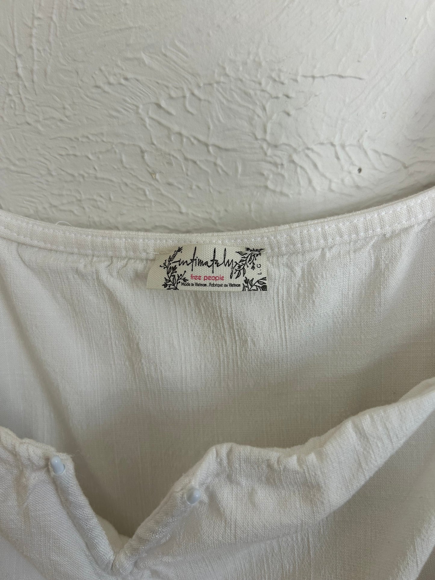 Free People ‘Lola’ White Bodysuit (L)