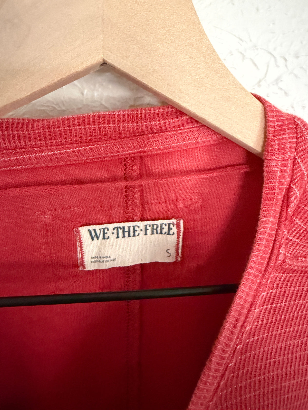 Free People Red Striped Long Sleeve (S/M)