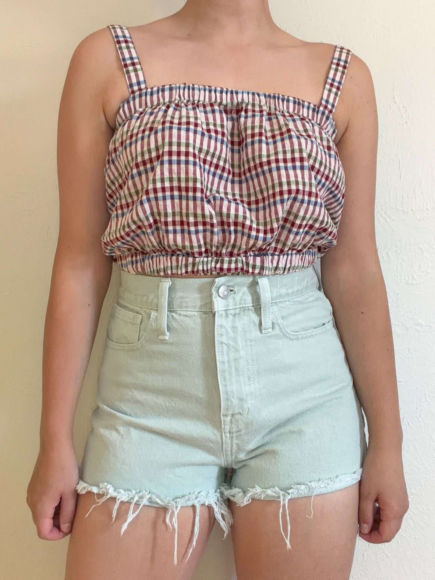 Madewell Plaid Striped Tank (S)