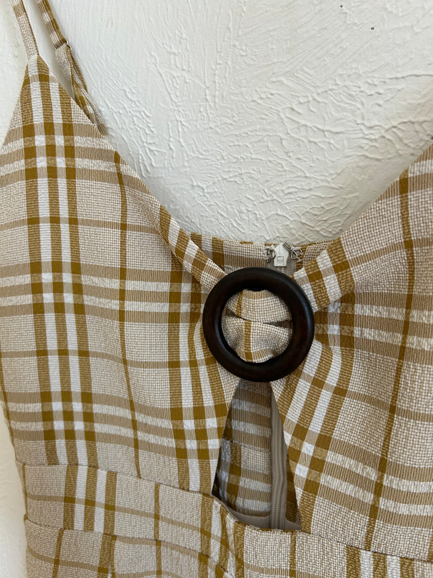 Mustard Plaid Gilli Jumpsuit (S)