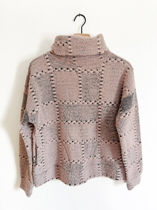 Prana Pink & Grey Turtleneck (M)