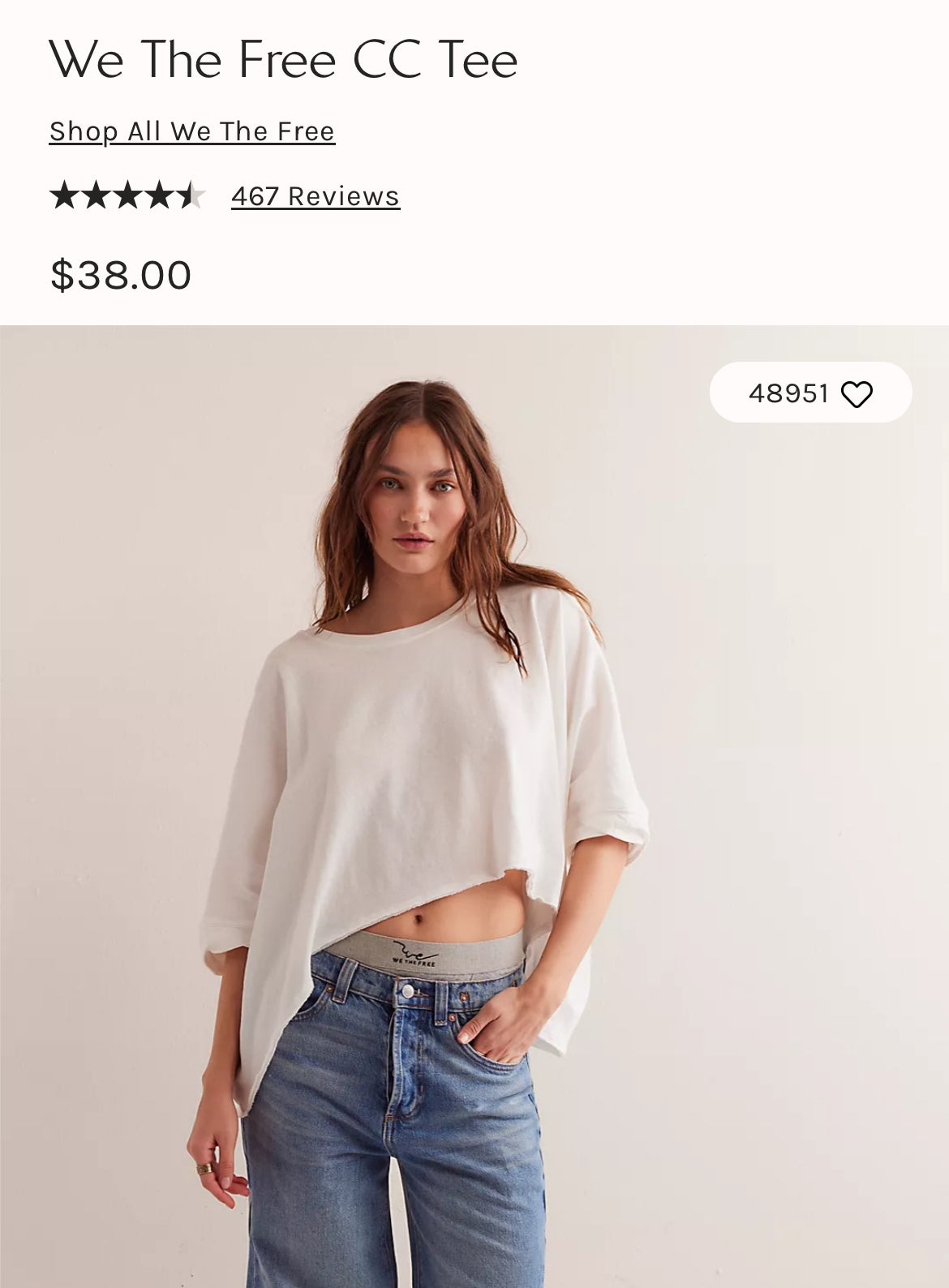 Free People CC Tee (S/M)