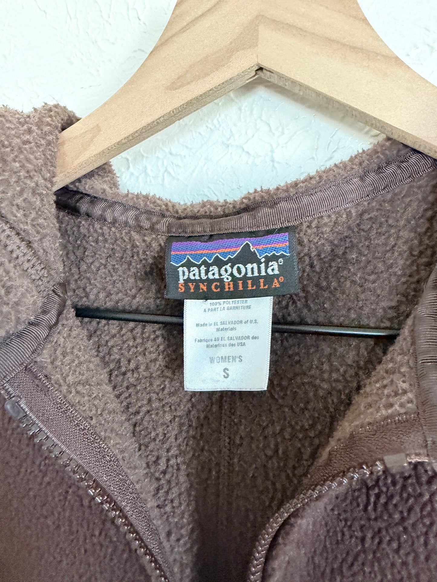Patagonia Brown Vintage Fleece Zip Up (S)