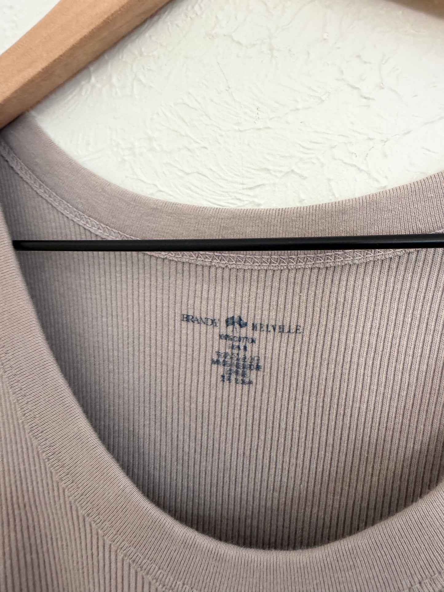 Brandy Melville Ribbed Tan Cotton Tank (S)