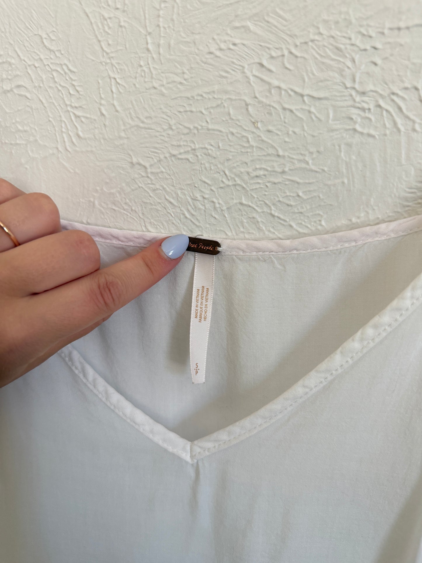 Free People White Sheer Tank/Mini Dress (S)