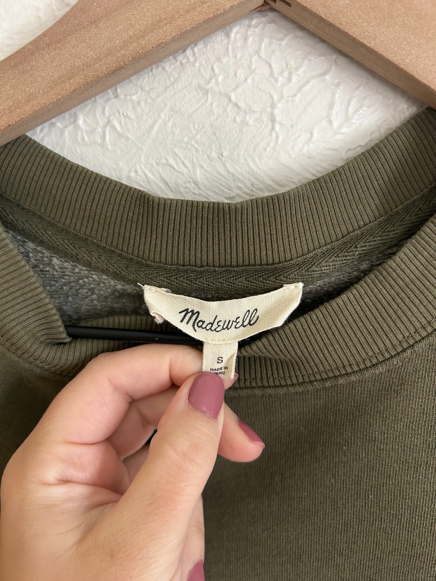 Madewell Cuffed Green Top (M)