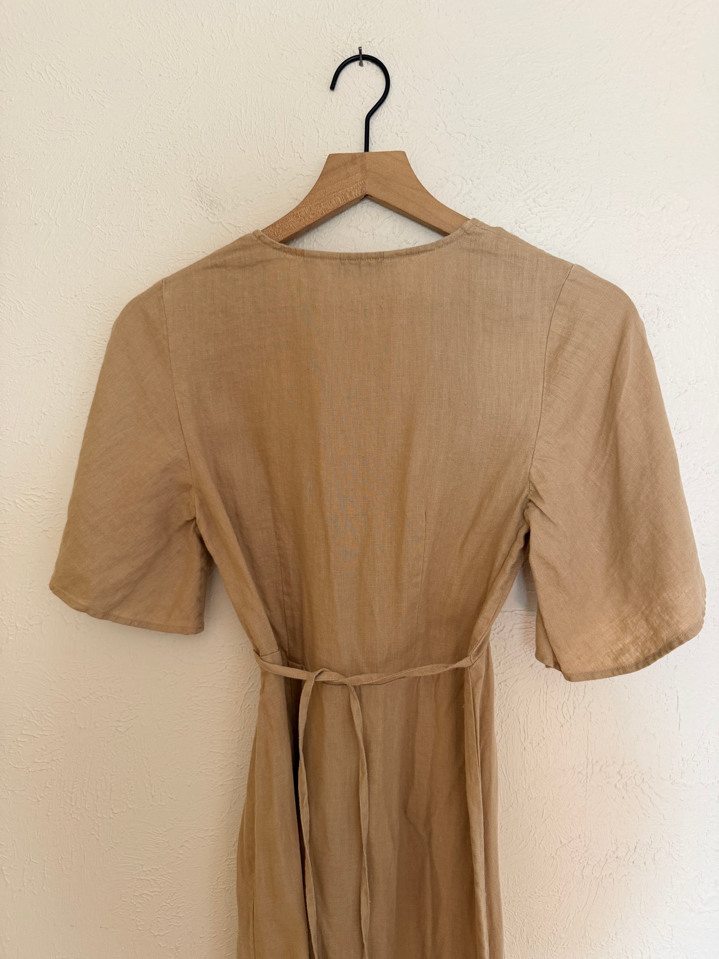 Other Stories Linen Butterfly Sleeve Dress (XS)
