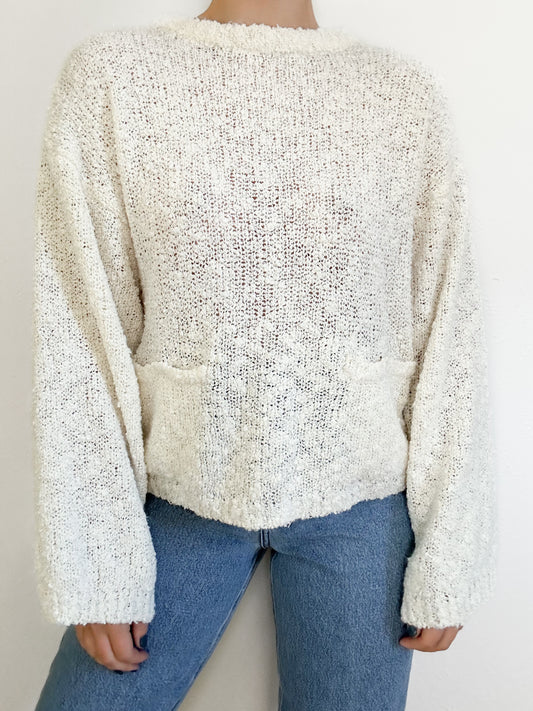 Gitano Vintage Bell Sleeve Button Reversible Sweater (M)