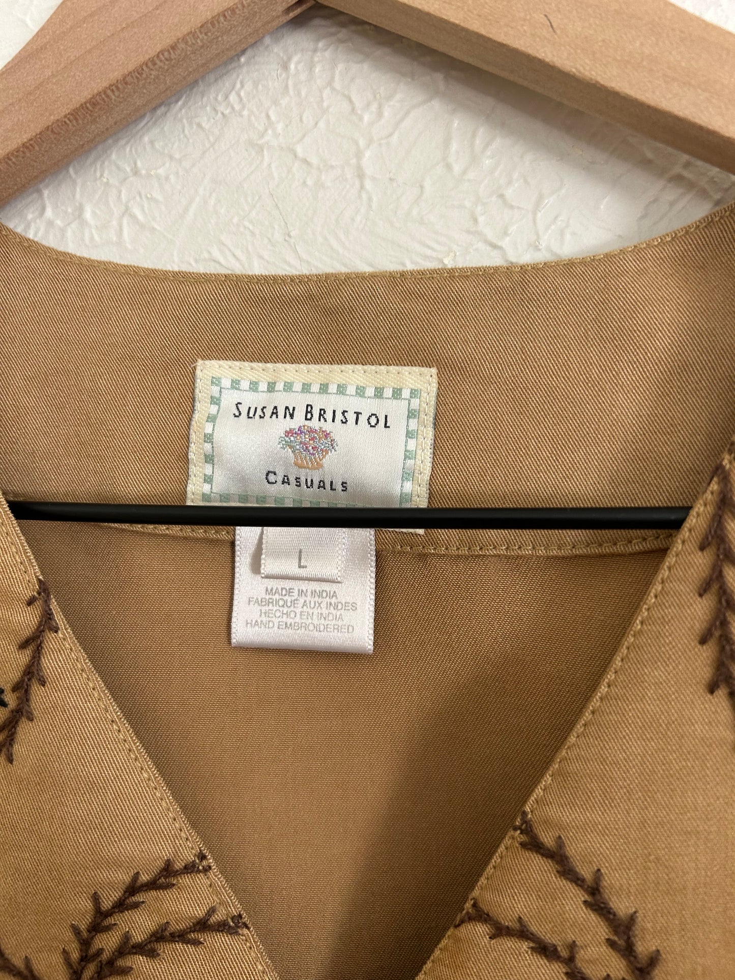 Susan Bristol Embroidered Vest (L)
