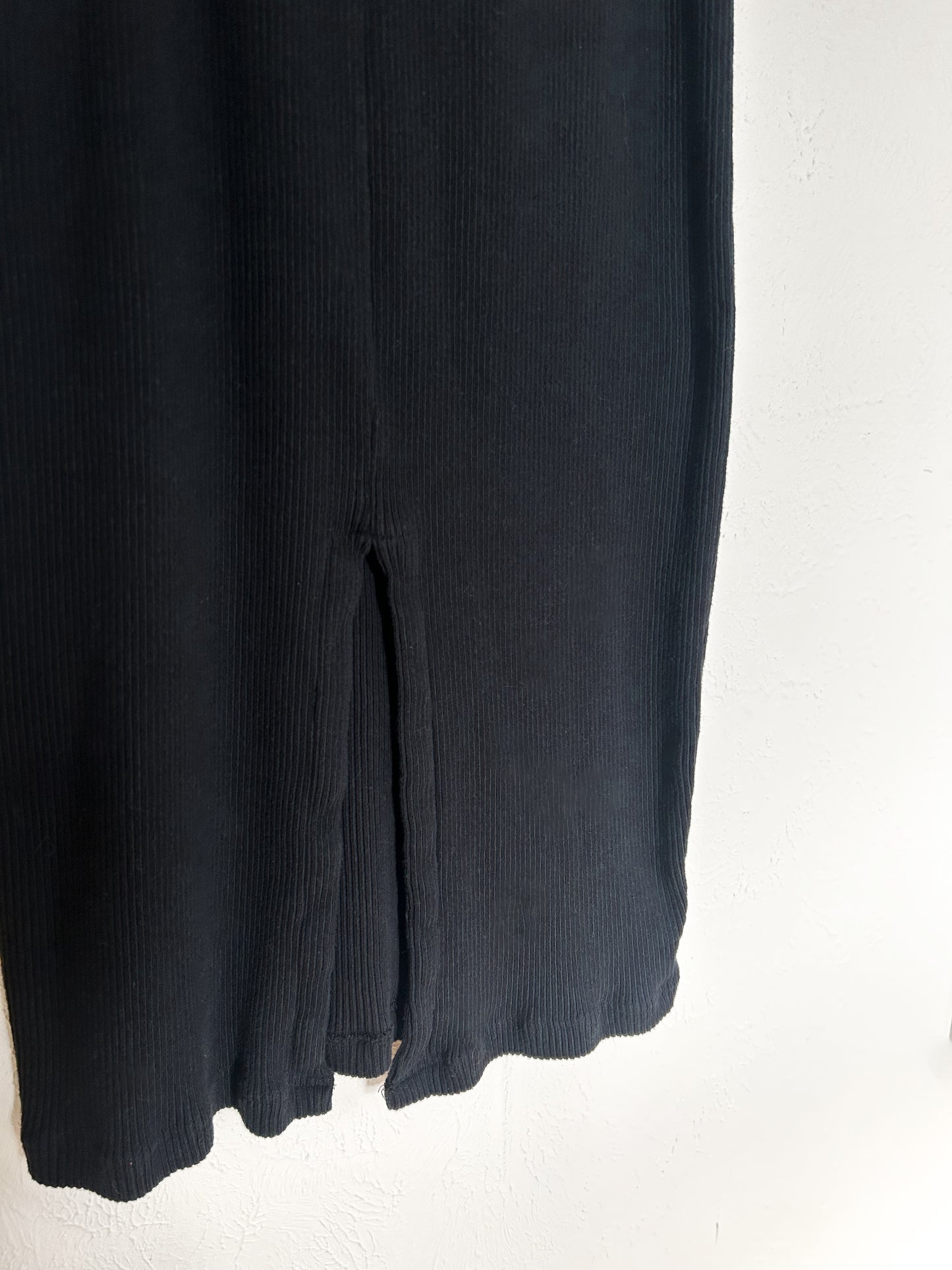 Free People Beach Black Ribbed Skirt (S)