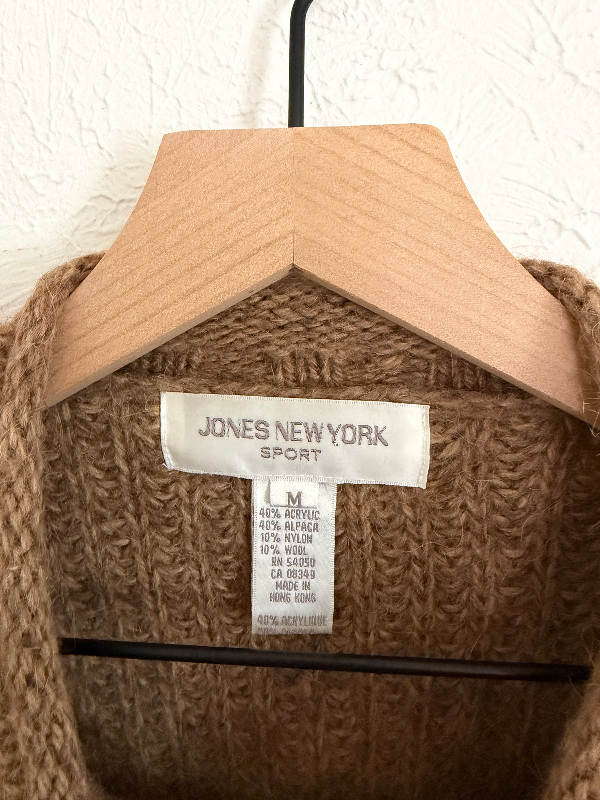 Roll Neck Wool Tan Vintage Sweater (M)