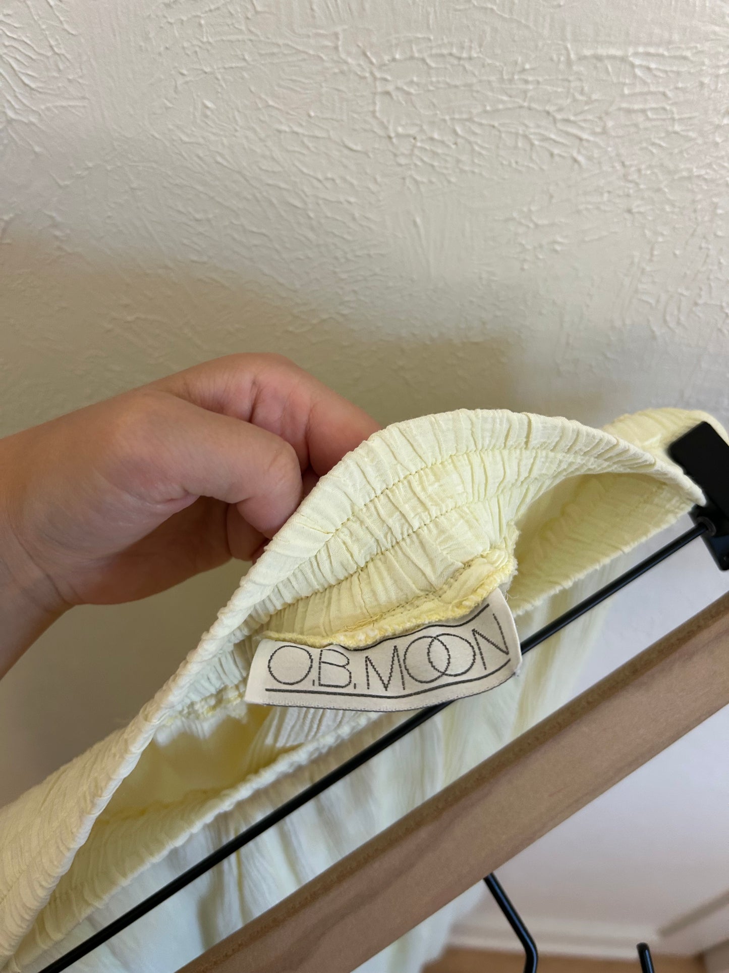 Vintage Light Yellow Maxi Skirt (S)