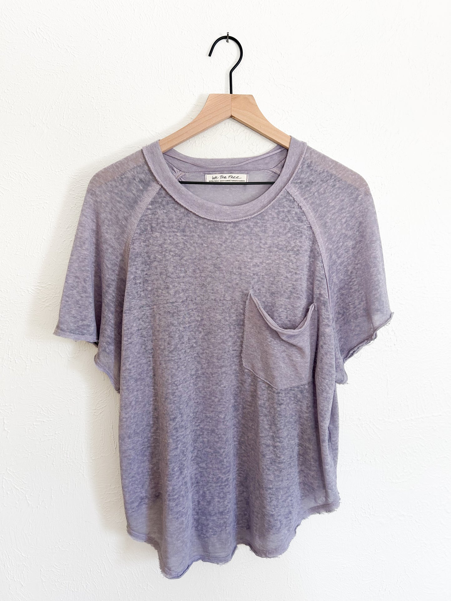 Free People Purple Pocket T-Shirt (S)
