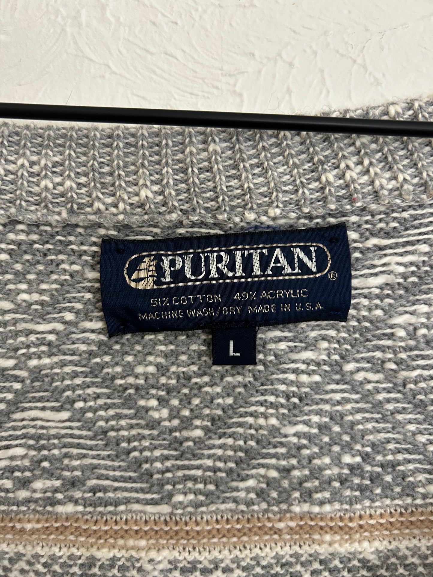 Vintage Patterned Cardigan (L)