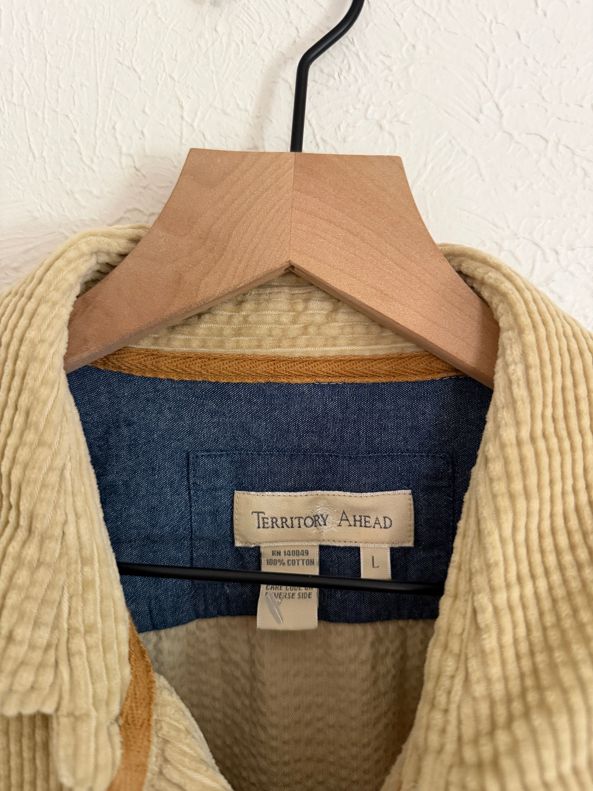 Territory Ahead Tan Corduroy Button Up (L)