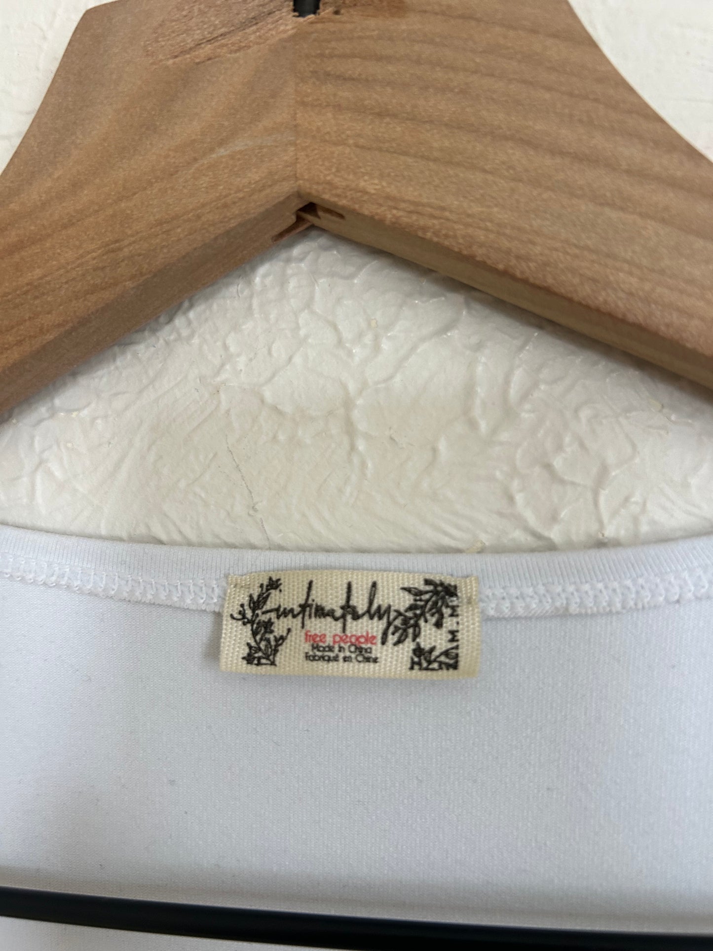 Free People Square Neck White Bodysuit (M)