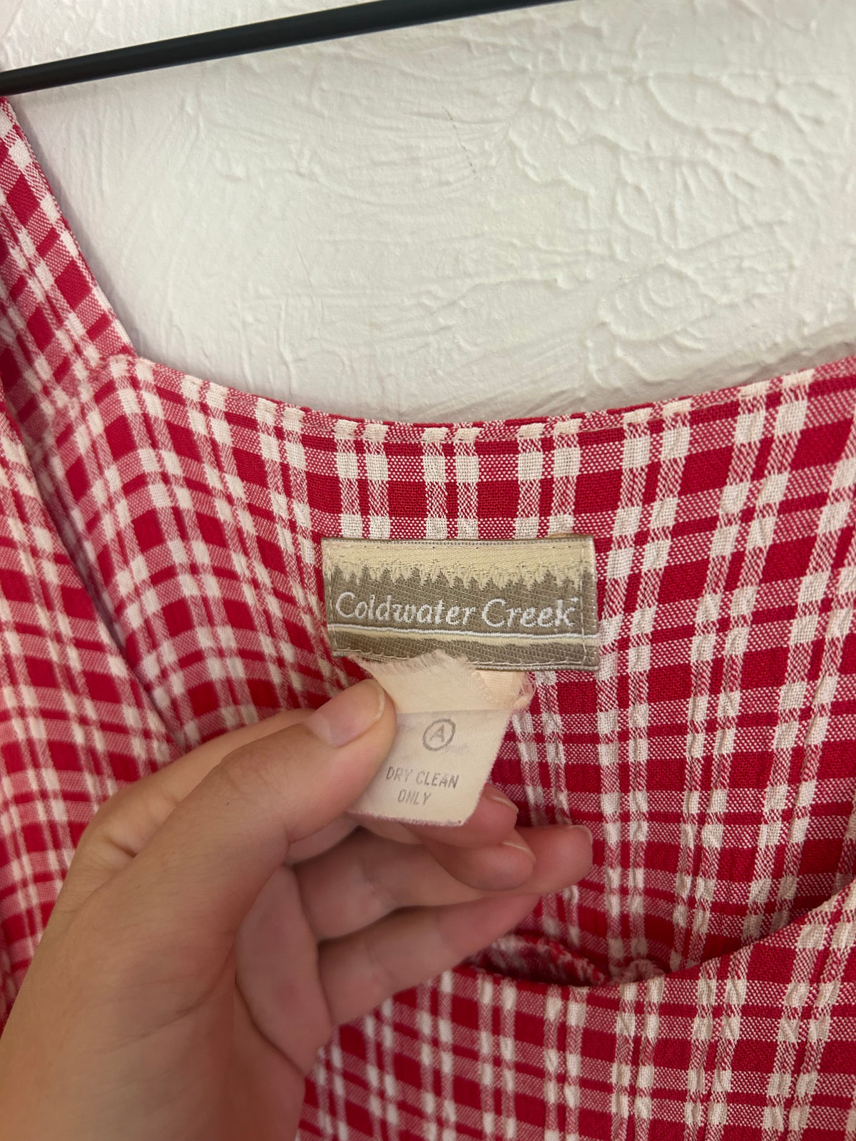 Vintage Coldwater Creek Red & White Gingham Dress (S)