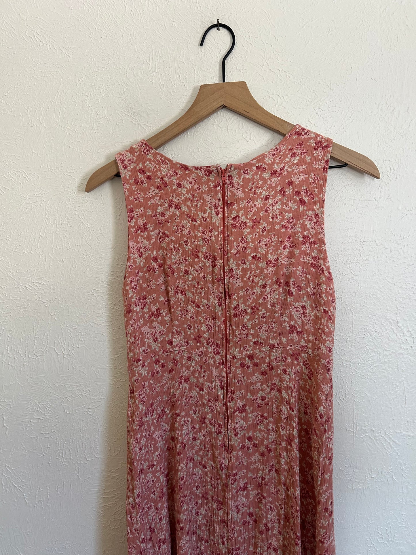 Pink Floral Vintage Dress (M)