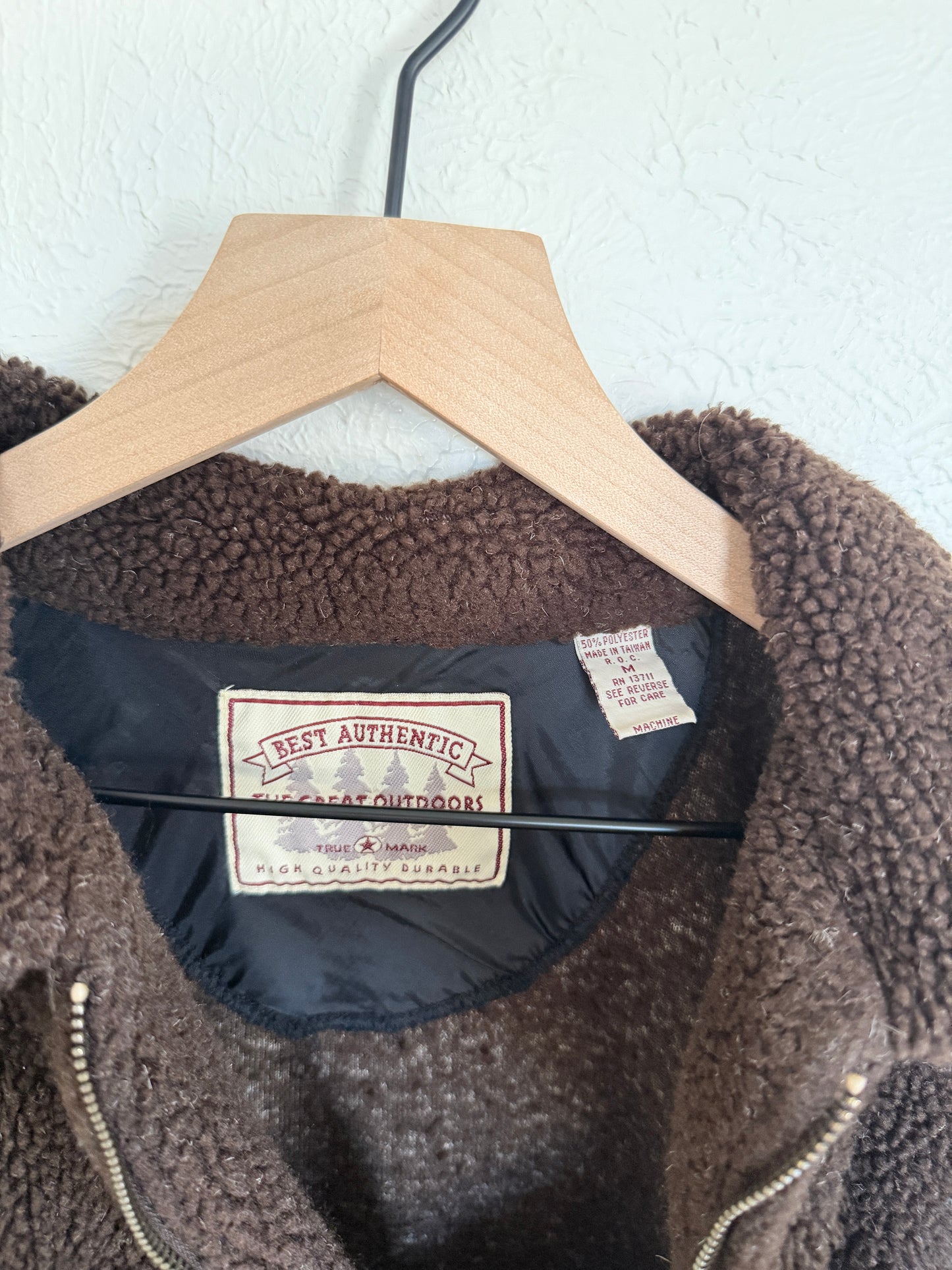Vintage Brown Fleece Jacket (M)
