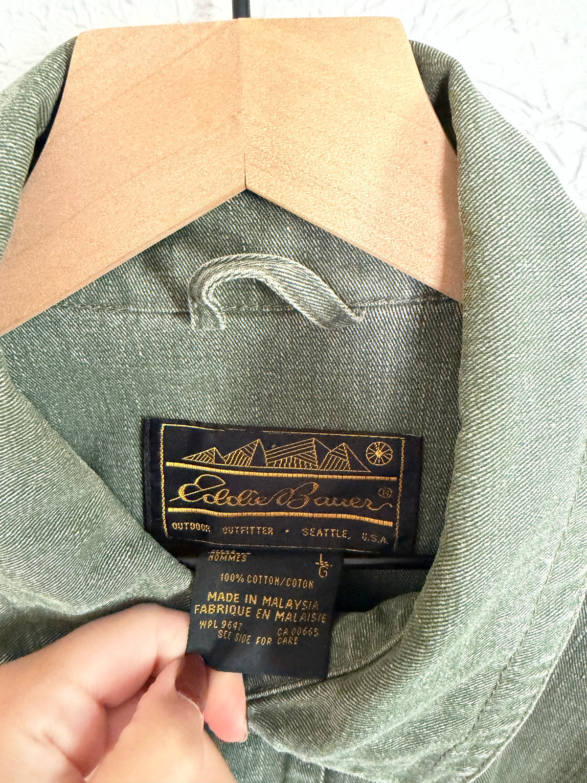 Eddie Bauer Green Military Style Jacket (XL)