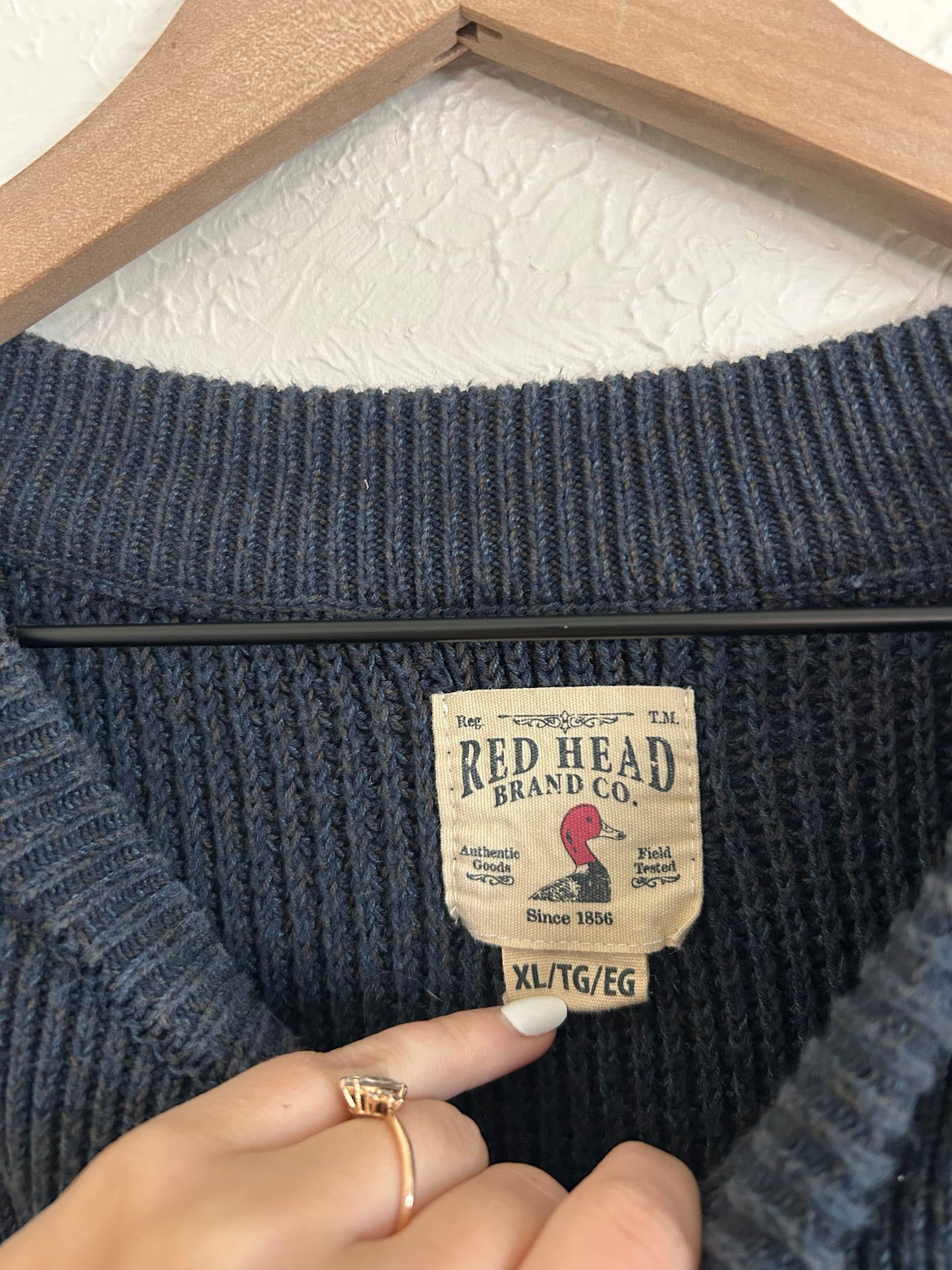 Redhead Navy Henley (XL)