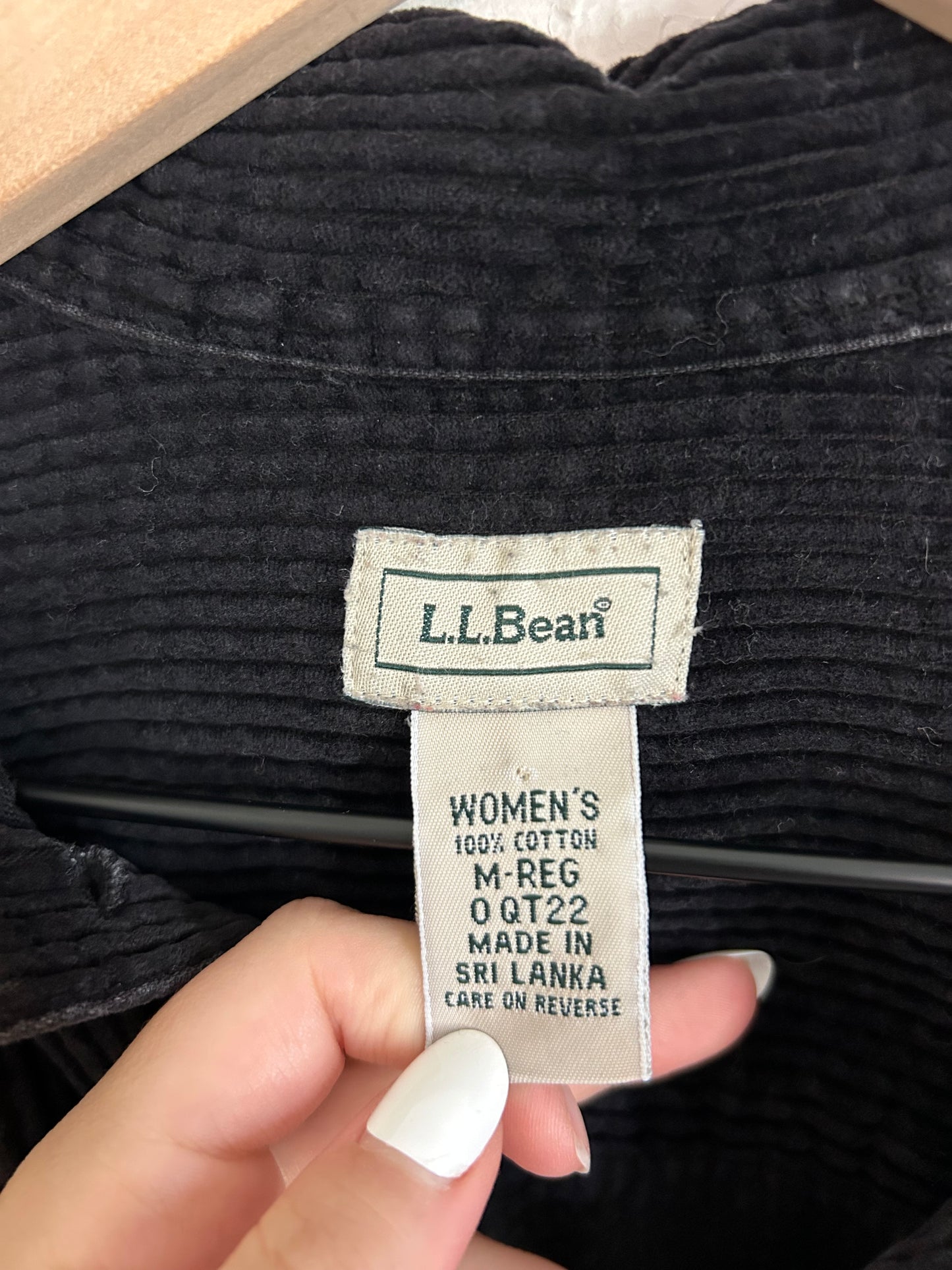 LL Bean Black Corduroy (M)