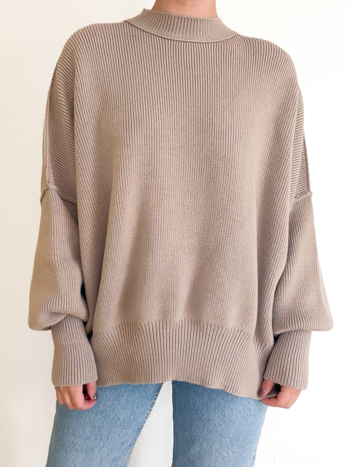 Free People Tan Easy Street Sweater (S)