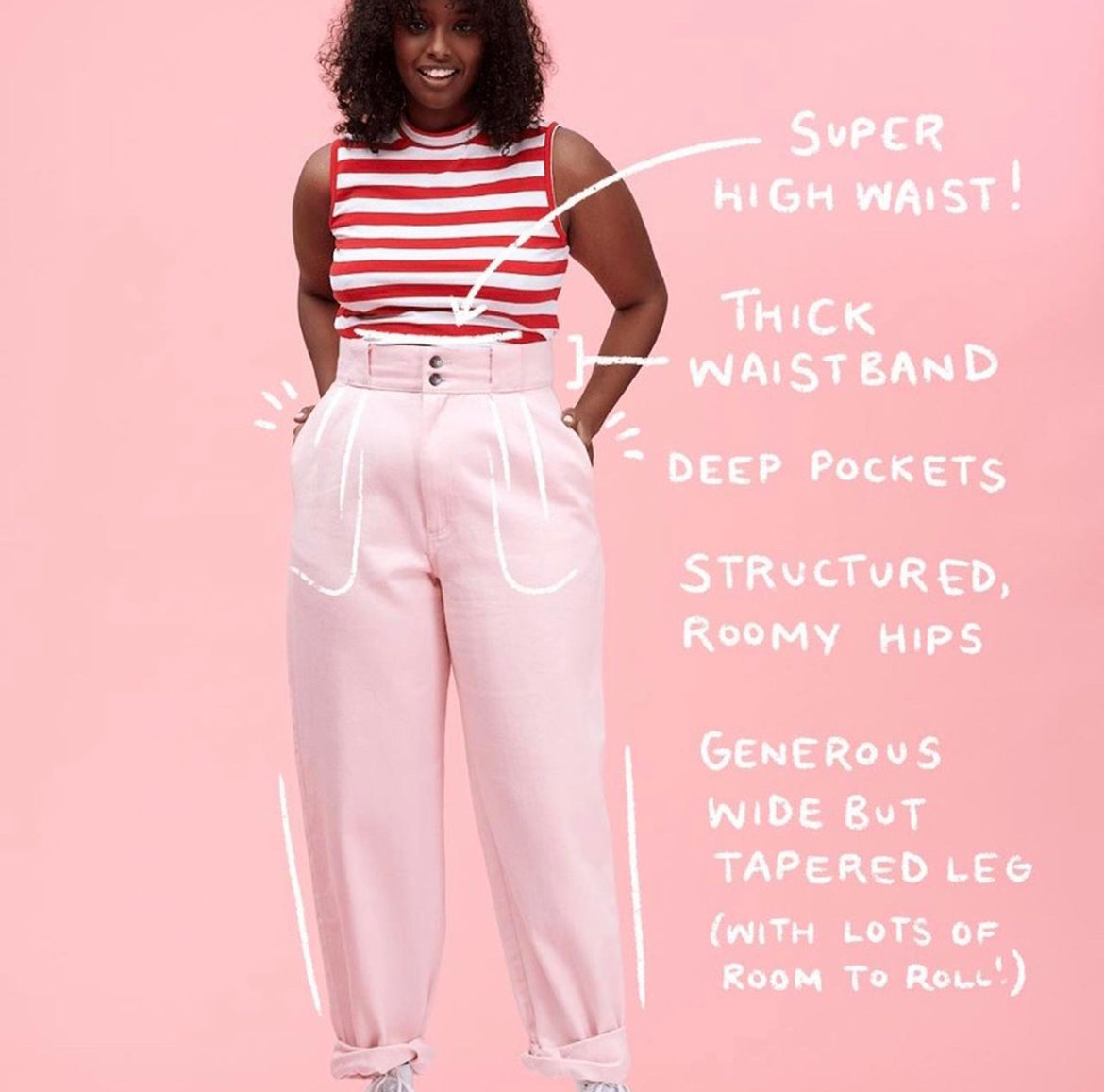 Lucy & Yak Addison Pink High Waisted Pants (6)