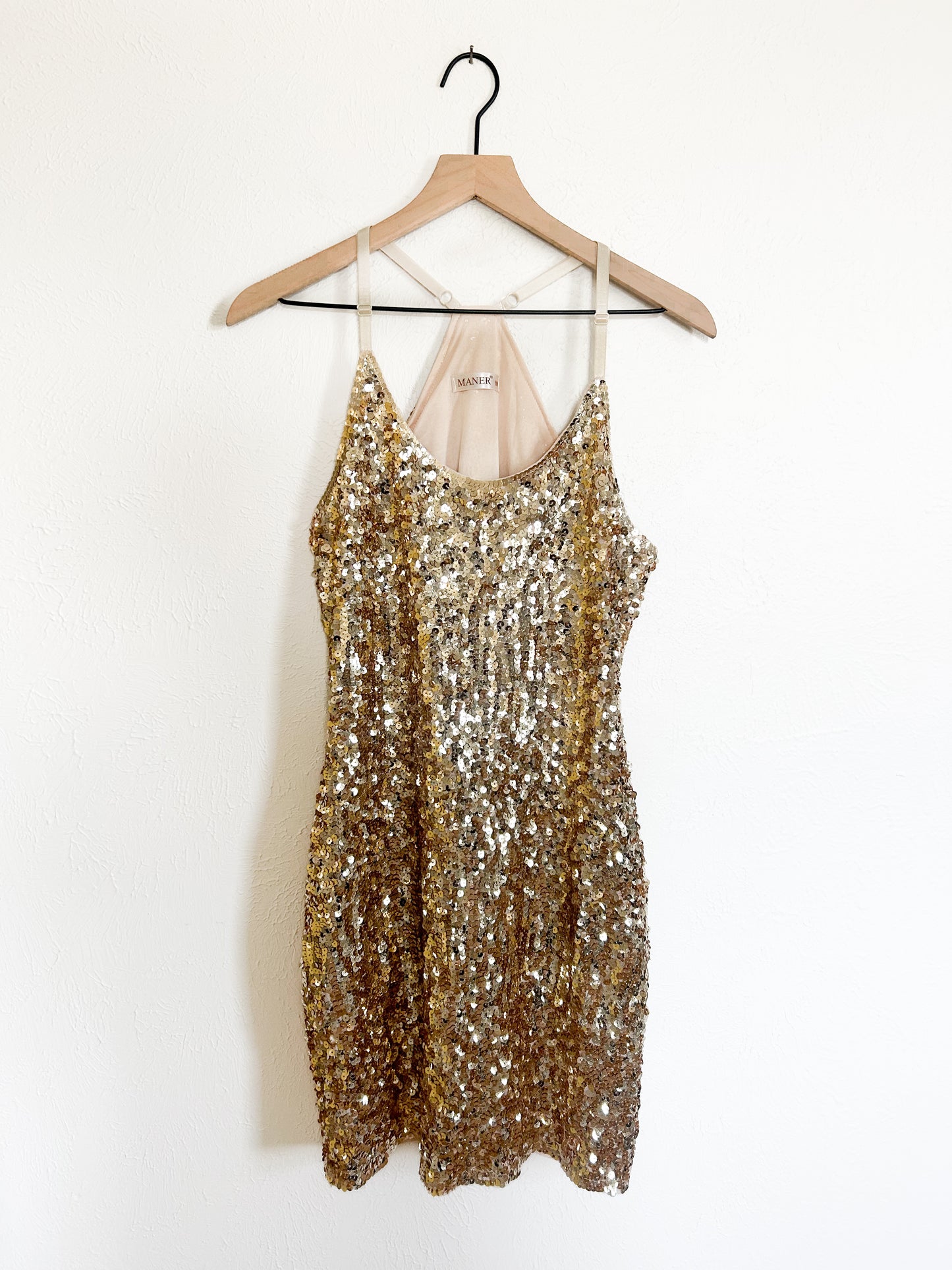 Maner Gold Sequin Dress (M)