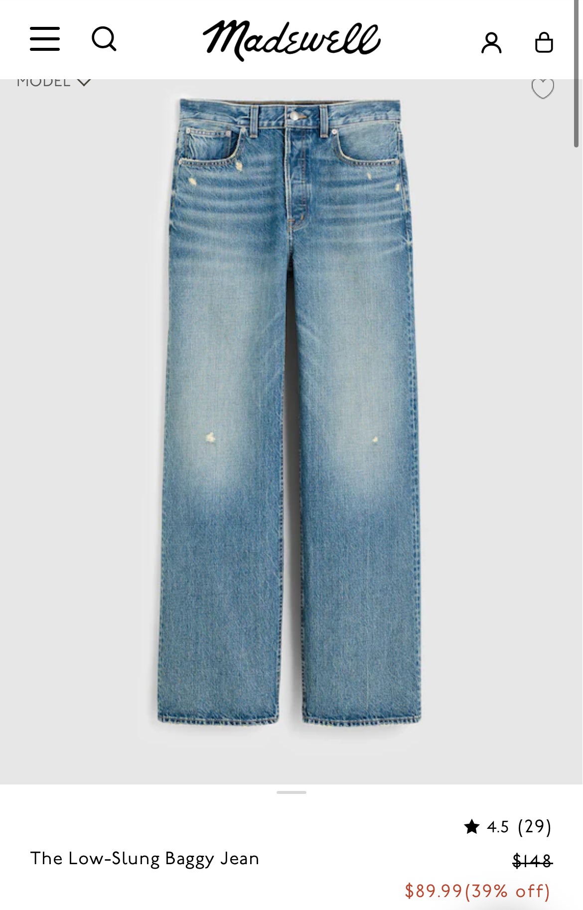NEW Madewell Low Slung Baggy Jeans (6)