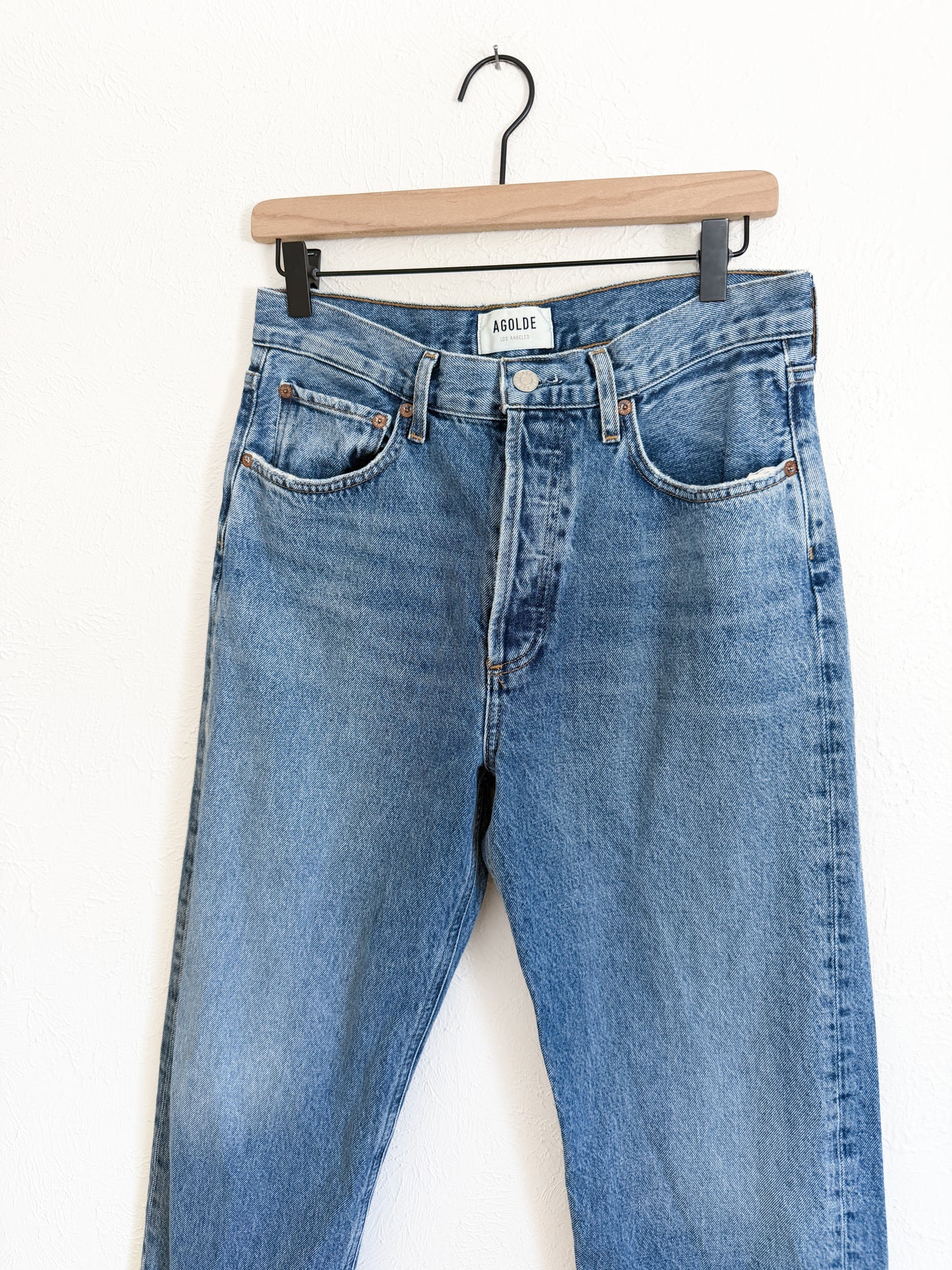 AGOLDE High Rise Straight Leg Jeans (6)