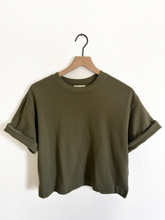 Madewell Cuffed Green Top (M)