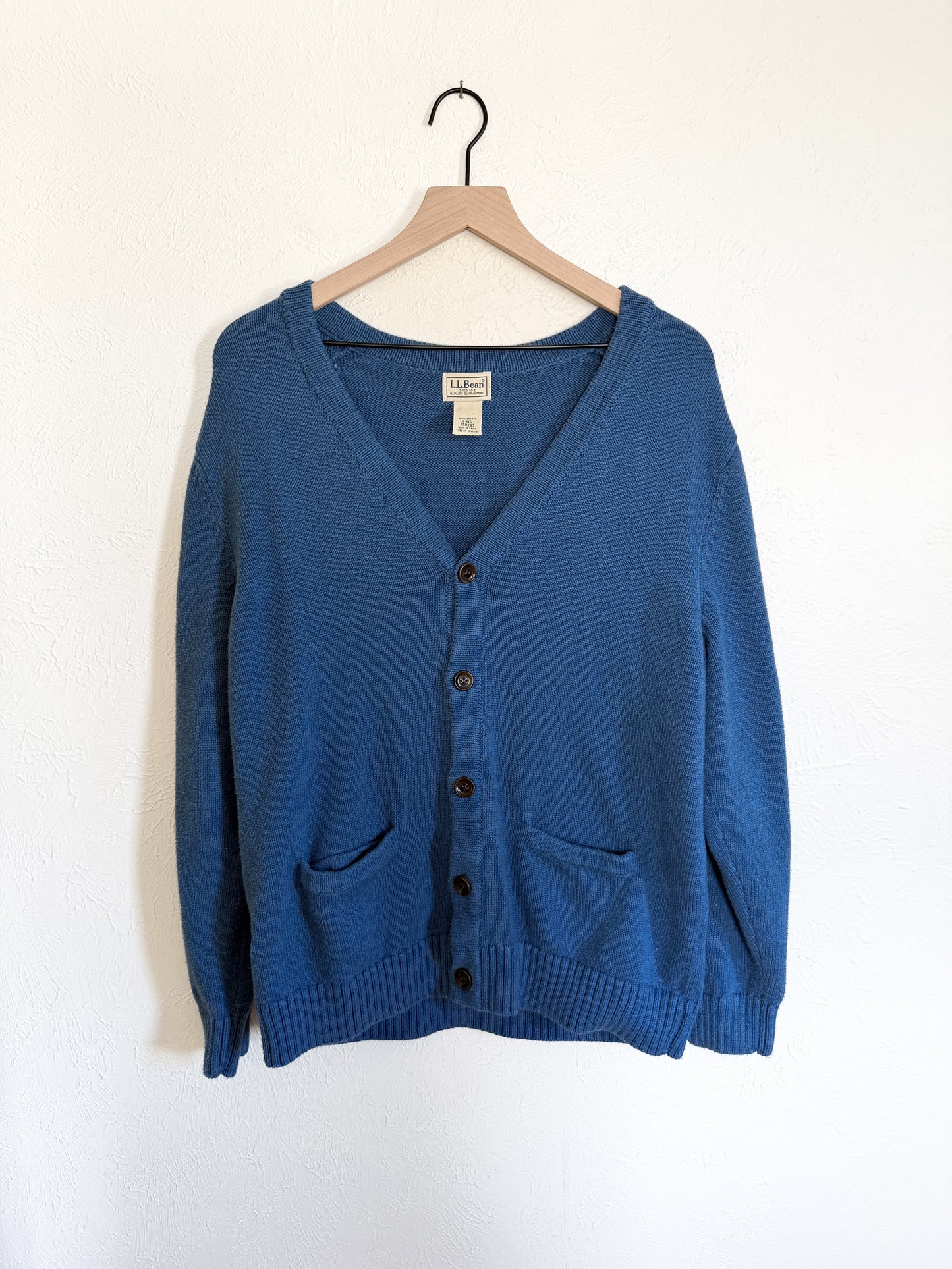 LL Bean Blue Vintage Cardigan (L)