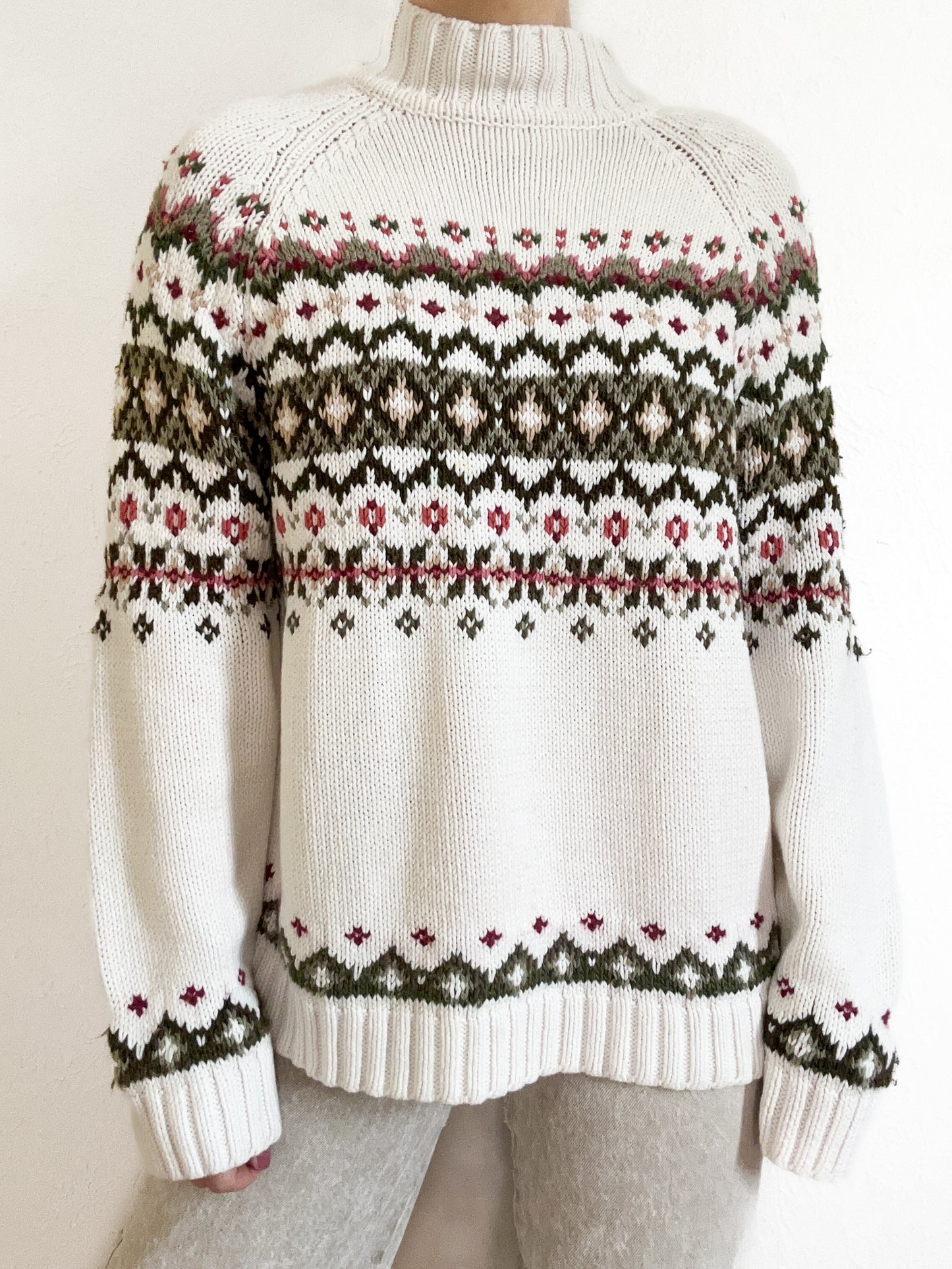 Liz Claiborne Knit Patterned Sweater (L)