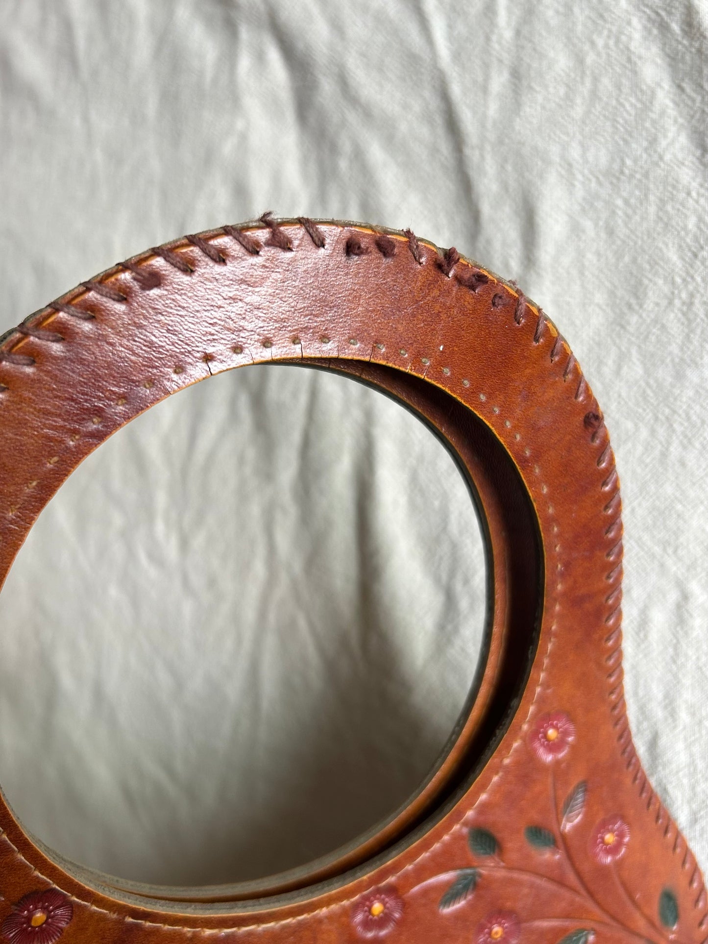 Vintage Floral Leather Purse