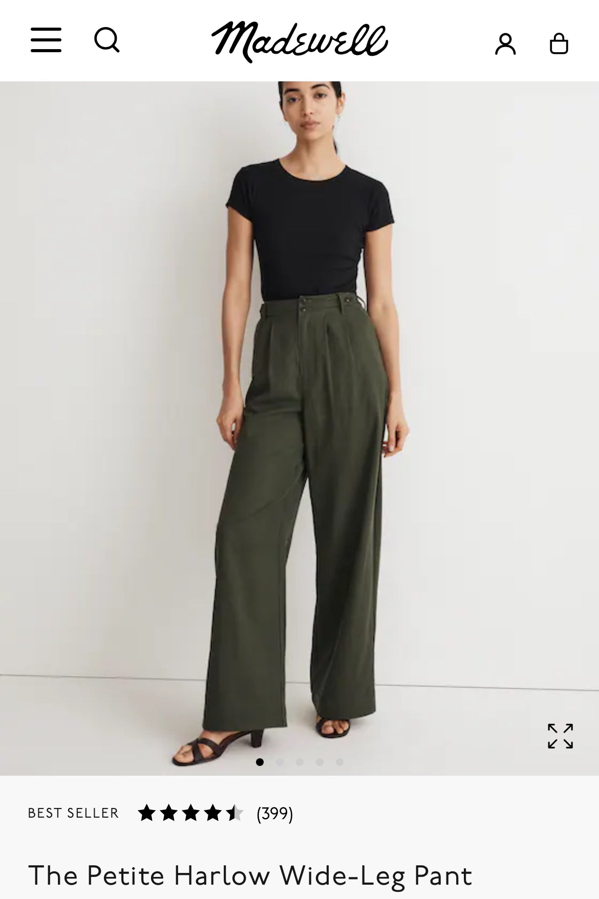 Madewell ‘Harlow’ Green Wide Leg Pants (4)
