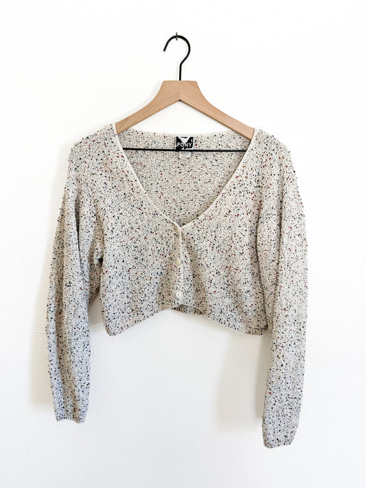 Vintage Colored Speckled Cardigan (M)