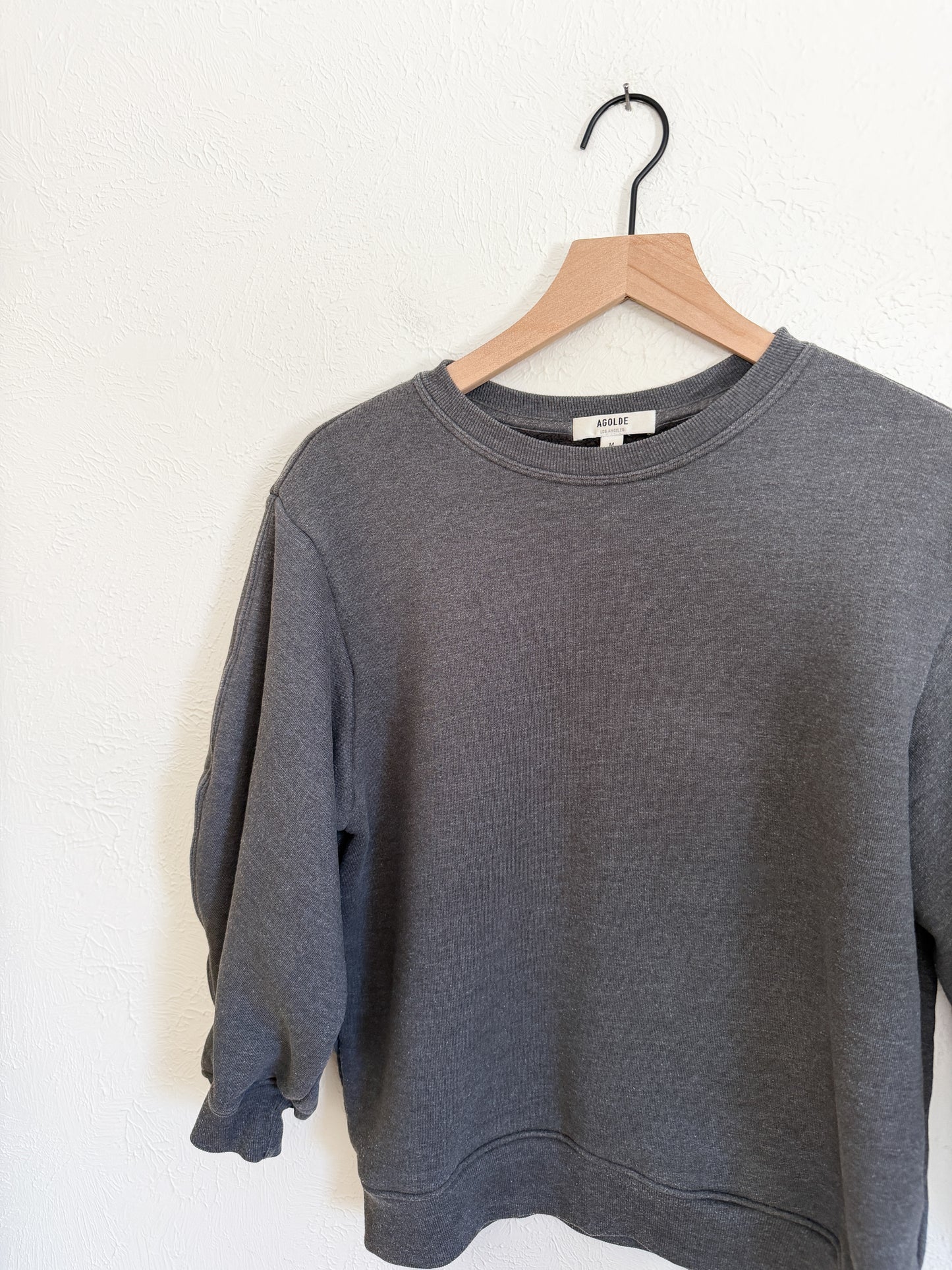 Agolde ‘Thora’ 3/4 Sleeve Crewneck Sweatshirt (M)