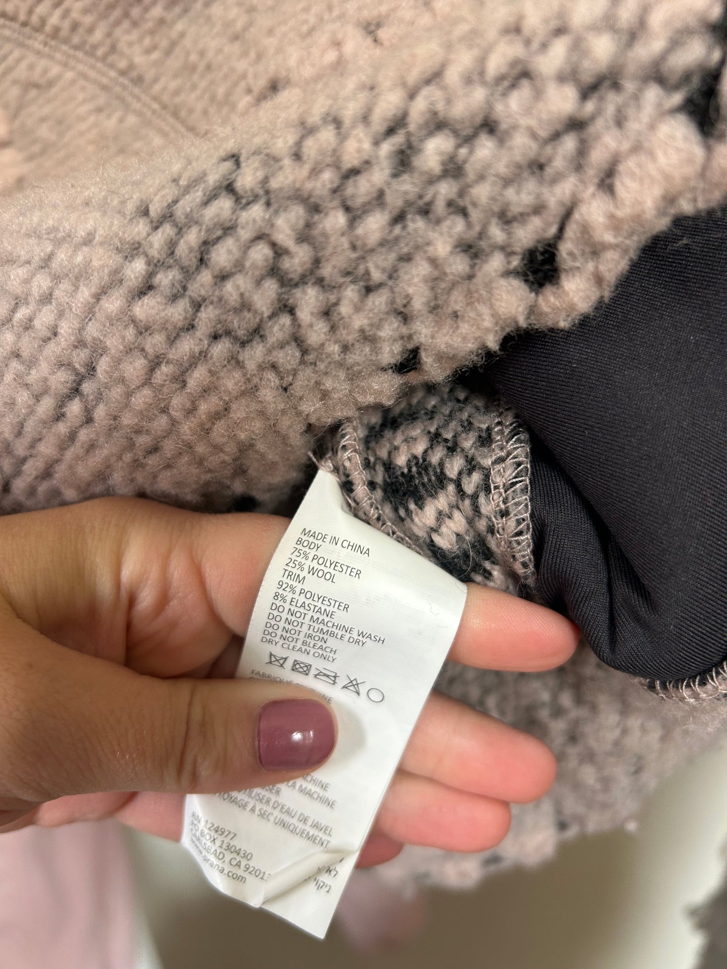 Prana Pink & Grey Turtleneck (M)