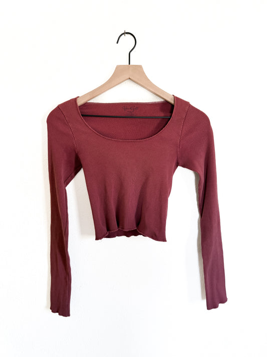 Brandy Melville Ribbed Crop Top (S)